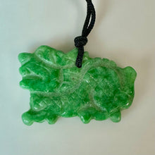 Load image into Gallery viewer, Carved Jadeite Dragon Pendant (1.25")
