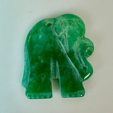 Load image into Gallery viewer, Carved Jadeite Elephant Pendant (1")
