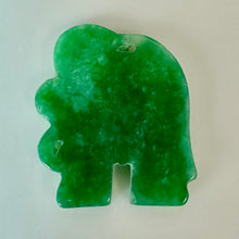 Load image into Gallery viewer, Carved Jadeite Elephant Pendant (1")
