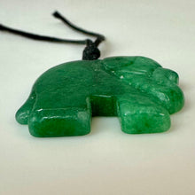 Load image into Gallery viewer, Carved Jadeite Elephant Pendant (1")
