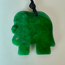 Load image into Gallery viewer, Carved Jadeite Elephant Pendant (1")

