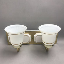 Load image into Gallery viewer, Wall Sconce 2 Light with Milk Glass Shades with White Accents (8x16)
