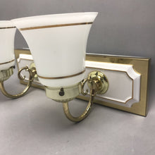 Load image into Gallery viewer, Wall Sconce 2 Light with Milk Glass Shades with White Accents (8x16)
