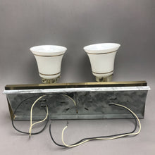 Load image into Gallery viewer, Wall Sconce 2 Light with Milk Glass Shades with White Accents (8x16)
