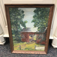 Load image into Gallery viewer, Red Barn Pathway Painting (27x21)
