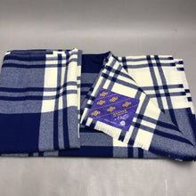 Load image into Gallery viewer, Onkaparinga Pure Australian Wool Blue Plaid Blanket (70x56)

