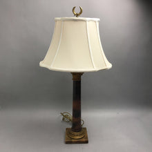 Load image into Gallery viewer, Vintage Marble Table Lamp With Brass-Like Accents With Shade (27")
