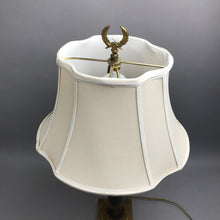 Load image into Gallery viewer, Vintage Marble Table Lamp With Brass-Like Accents With Shade (27")
