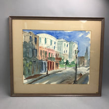Load image into Gallery viewer, Framed Watercolor Painting Of The French Quarter In New Orleans (29x25)
