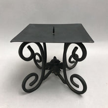 Load image into Gallery viewer, Black Wrought Iron Square Candle Holder (5x6x6)

