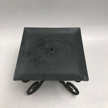 Load image into Gallery viewer, Black Wrought Iron Square Candle Holder (5x6x6)
