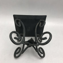 Load image into Gallery viewer, Black Wrought Iron Square Candle Holder (5x6x6)
