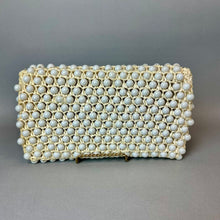 Load image into Gallery viewer, Vintage Ann Robin Raffia Beaded Clutch Purse (5x9")
