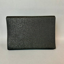 Load image into Gallery viewer, Vintage Whiting &amp; Davis Black Metallic Fabric w/ Metal Mesh Detail Evening Bag Purse (6x8.5x2")
