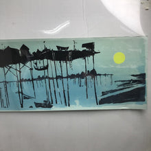 Load image into Gallery viewer, Earl Newman Watercolor Print - The Wharf (~35x11.5)
