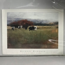 Load image into Gallery viewer, Michael Workman Print, "An Early Fall"; Cows (22x30)
