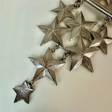Load image into Gallery viewer, Vintage Ultra Craft Silvertone Star Over Shoulder Brooch Pin Rare (8.25")
