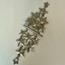 Load image into Gallery viewer, Vintage Ultra Craft Silvertone Star Over Shoulder Brooch Pin Rare (8.25")
