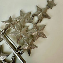 Load image into Gallery viewer, Vintage Ultra Craft Silvertone Star Over Shoulder Brooch Pin Rare (8.25")
