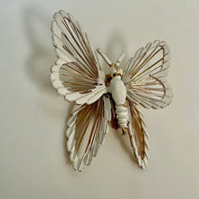 Load image into Gallery viewer, Vintage Monet Goldtone Enamel 3D Butterfly Brooch Pin (1.75")
