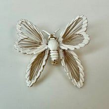 Load image into Gallery viewer, Vintage Monet Goldtone Enamel 3D Butterfly Brooch Pin (1.75")
