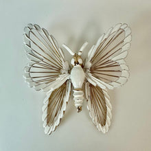 Load image into Gallery viewer, Vintage Monet Goldtone Enamel 3D Butterfly Brooch Pin (1.75")
