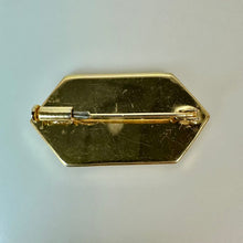 Load image into Gallery viewer, Vintage Damascene Gold Plated Dove Floral Brooch Pin (1.5")
