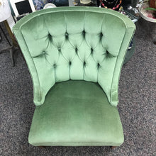 Load image into Gallery viewer, Green Upholstered Chair (34x26x30)

