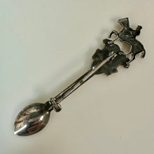 Load image into Gallery viewer, Vintage Sterling Horse Jockey Heart Spoon Brooch Pin (2.5")
