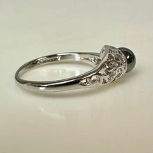 Load image into Gallery viewer, Sterling Filigree Hematite Ring sz 7
