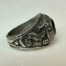 Load image into Gallery viewer, Vintage Jostens Sterling Ruby Rantoul High School 82' Class Ring sz 10 (14.7g)
