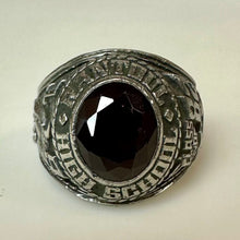Load image into Gallery viewer, Vintage Jostens Sterling Ruby Rantoul High School 82' Class Ring sz 10 (14.7g)
