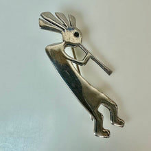 Load image into Gallery viewer, Vintage Sterling Kokopelli Brooch Pin (2")

