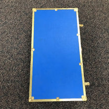 Load image into Gallery viewer, Vintage Seward Blue Storage Trunk Chest Metal Trim (12x30x16)
