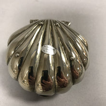 Load image into Gallery viewer, Vintage Silver Plated Shell Jewelry Box Clamshell Trinket Case Velvet Lined (3")
