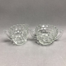 Load image into Gallery viewer, Fostoria American Clear Cream Pitcher &amp; Sugar Bowl (3")
