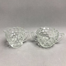Load image into Gallery viewer, Fostoria American Clear Cream Pitcher &amp; Sugar Bowl (3")
