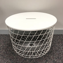 Load image into Gallery viewer, White End Table / Storage (16x24x24)
