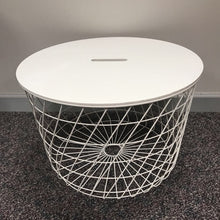 Load image into Gallery viewer, White End Table / Storage (16x24x24)
