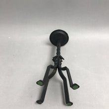 Load image into Gallery viewer, Vintage Black Wrought Iron Twisted Tripod Candlestick (10")
