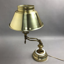 Load image into Gallery viewer, Vintage Brass Ajustable Arm Table Desk Candlestick Lamp Marble Base (19")
