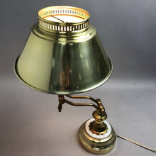 Load image into Gallery viewer, Vintage Brass Ajustable Arm Table Desk Candlestick Lamp Marble Base (19")
