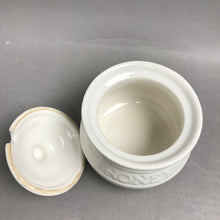 Load image into Gallery viewer, White Porcelain Honey Pot (3")
