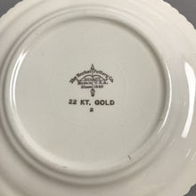Load image into Gallery viewer, Vintage Harker Pottery Co 22k Gold Courting Couple China 15 Pc Cake Serving Set
