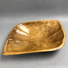 Load image into Gallery viewer, Handcrafted Large Wooden Bowl with Natural Finish (3x15x11)
