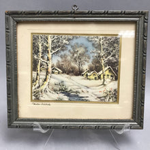 Load image into Gallery viewer, Vintage Framed "Winter Solitude" Print (6x7)
