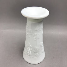 Load image into Gallery viewer, Vintage Indiana Colony Milk Glass Harvest Grape Footed Flower Vase (10")
