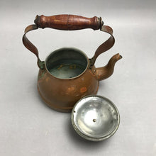 Load image into Gallery viewer, Vintage Copper 1801 Revere Ware Teapot Kettle With Wood Handle (7x8)
