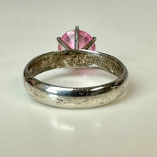 Load image into Gallery viewer, Sterling Pink Cubic Zirconia Ring sz 6

