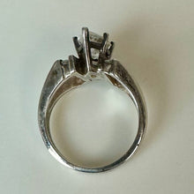 Load image into Gallery viewer, Sterling Cubic Zirconia Modern Engagement Ring sz 6
